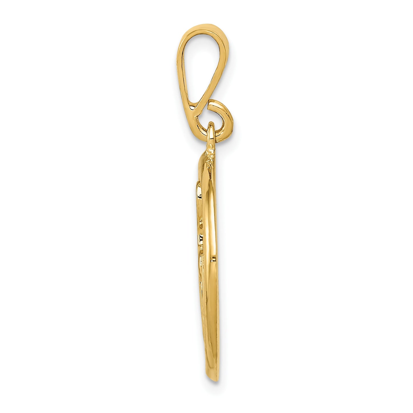 14k Polished Musical Notes and Treble Clef Pendant