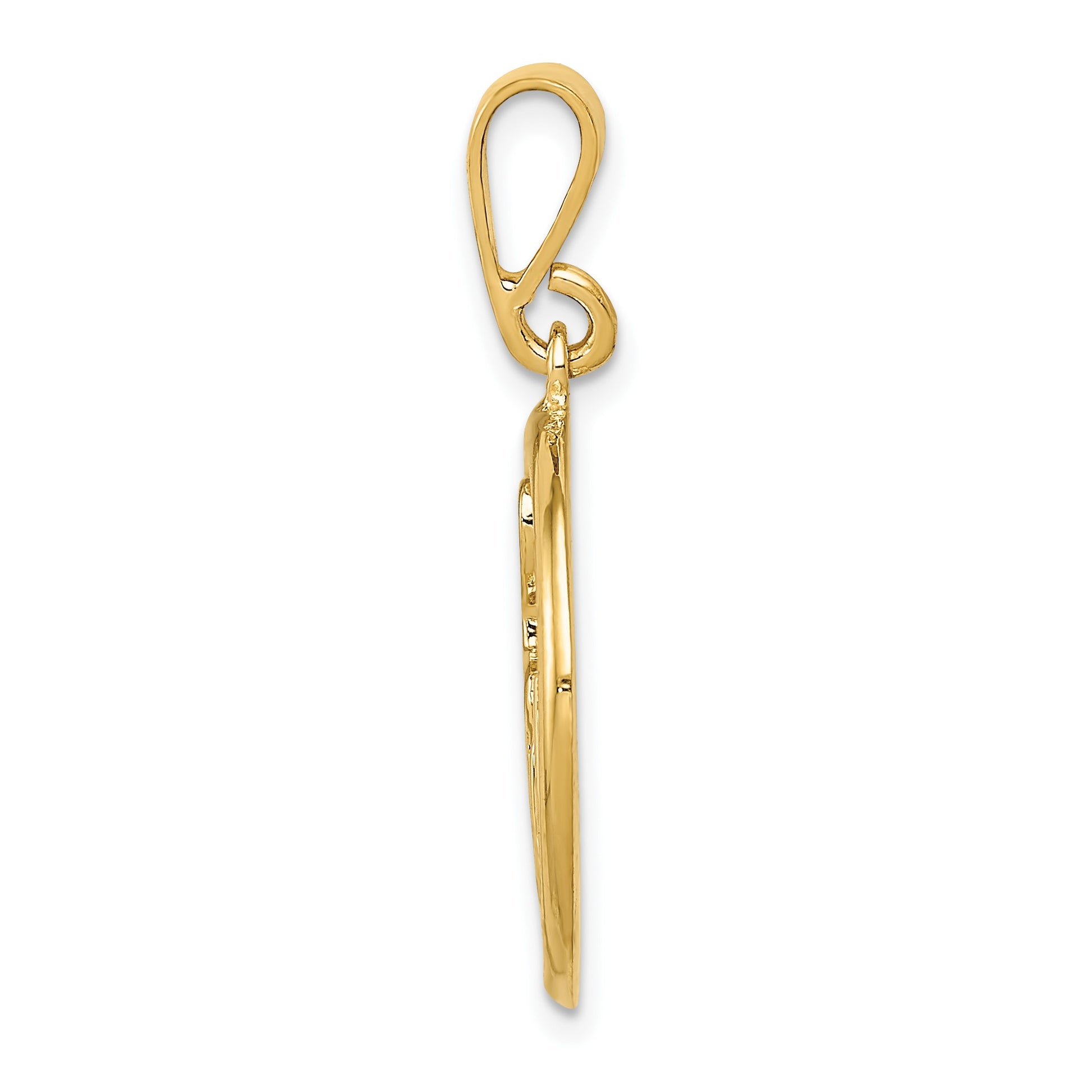 14k Polished Musical Notes and Treble Clef Pendant
