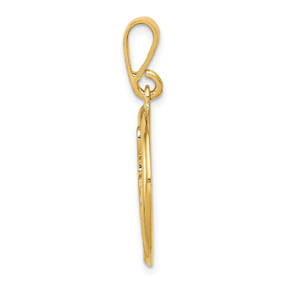 14k Polished Musical Notes and Treble Clef Pendant