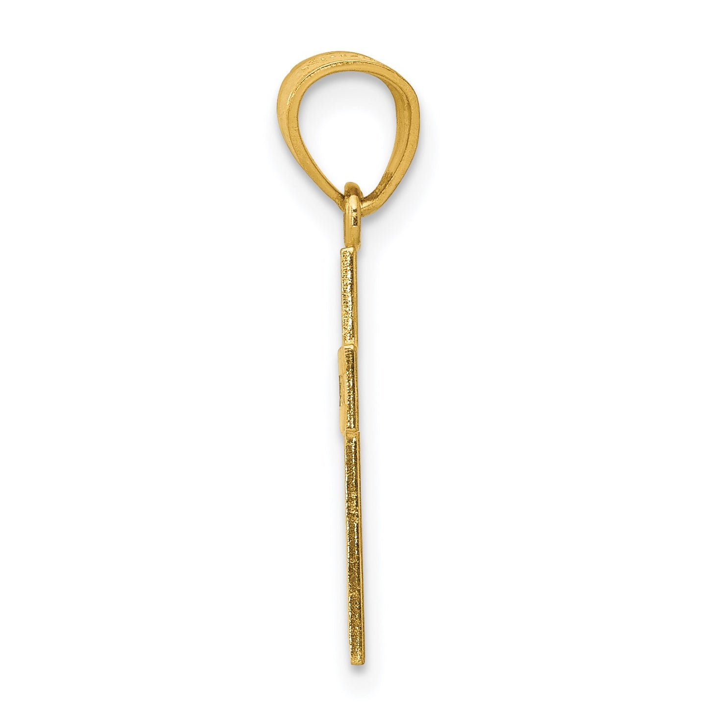 14k Diamond-cut with -X- Center Cross Pendant