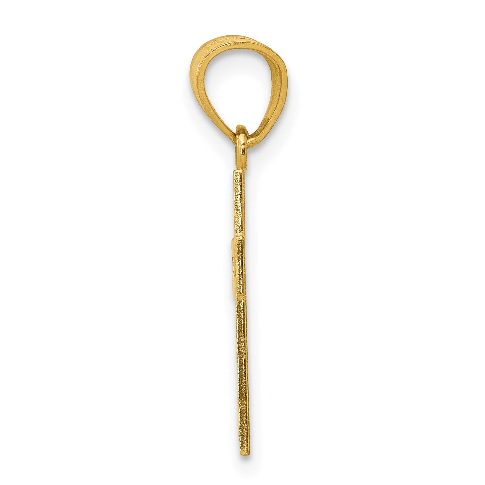14k Diamond-cut with -X- Center Cross Pendant