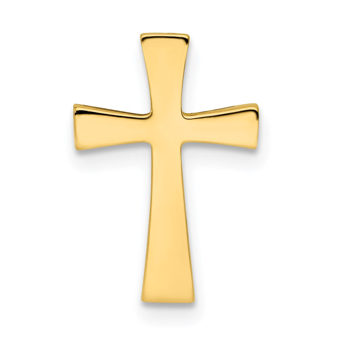 14k Polished Cross Chain Slide w/ textured back