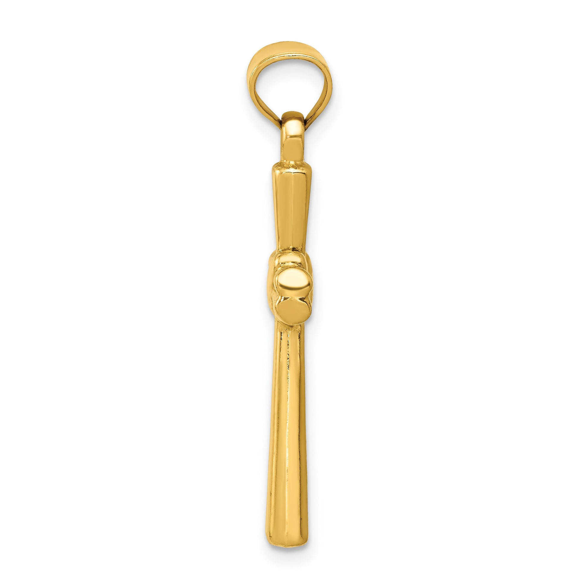 14k Hollow -X- Center Cross Pendant