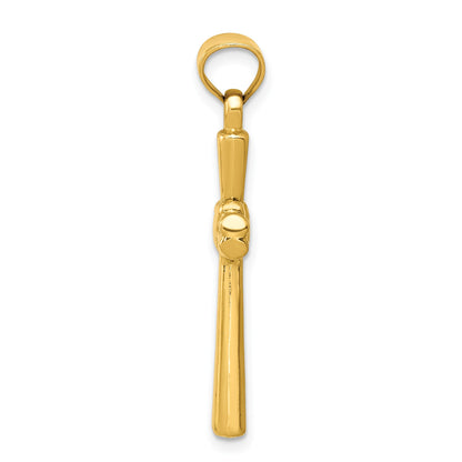 14k Hollow -X- Center Cross Pendant