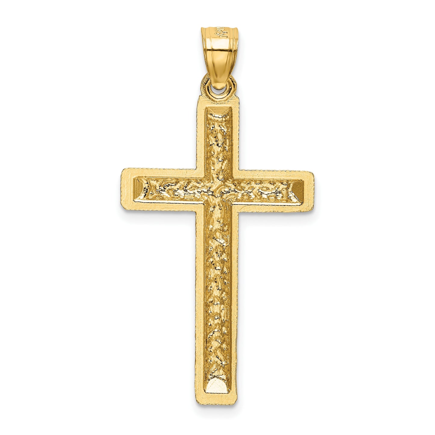 14k Diamond-cut Latin Cross Pendant