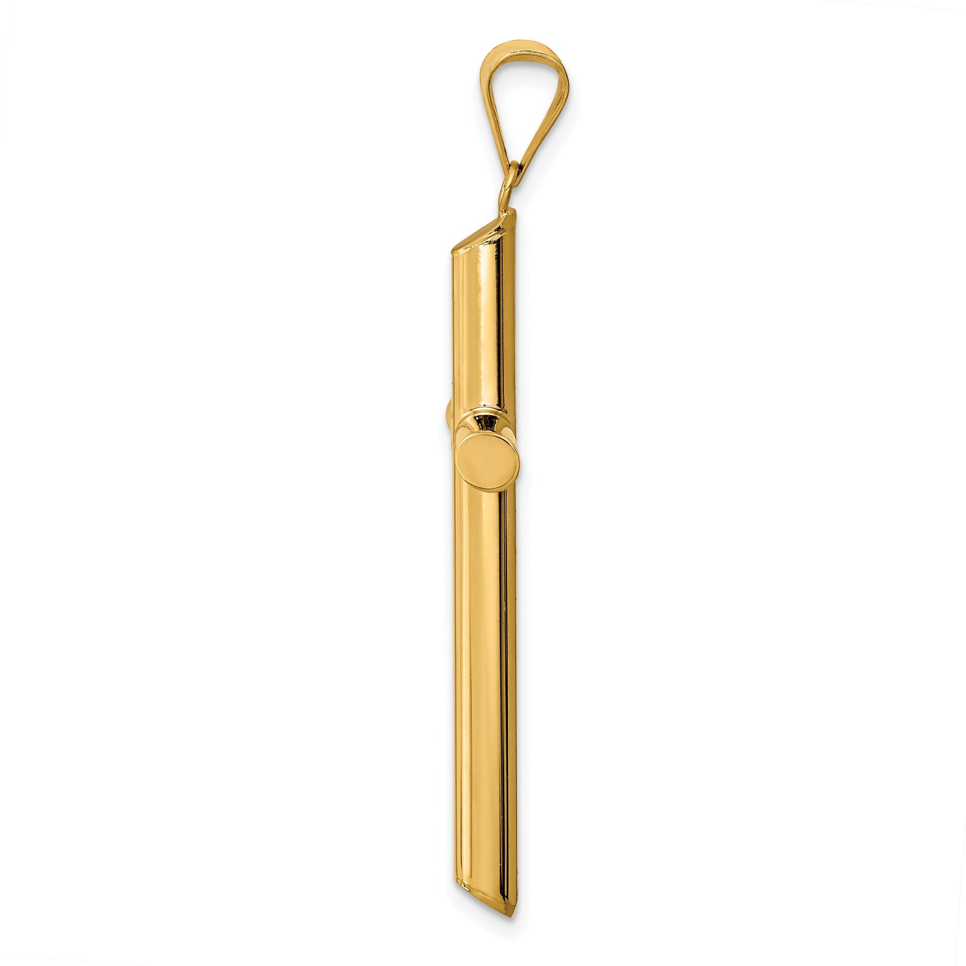 14k Polished Tube Cross Pendant