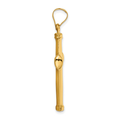 14k Polished Stamping Cross Pendant