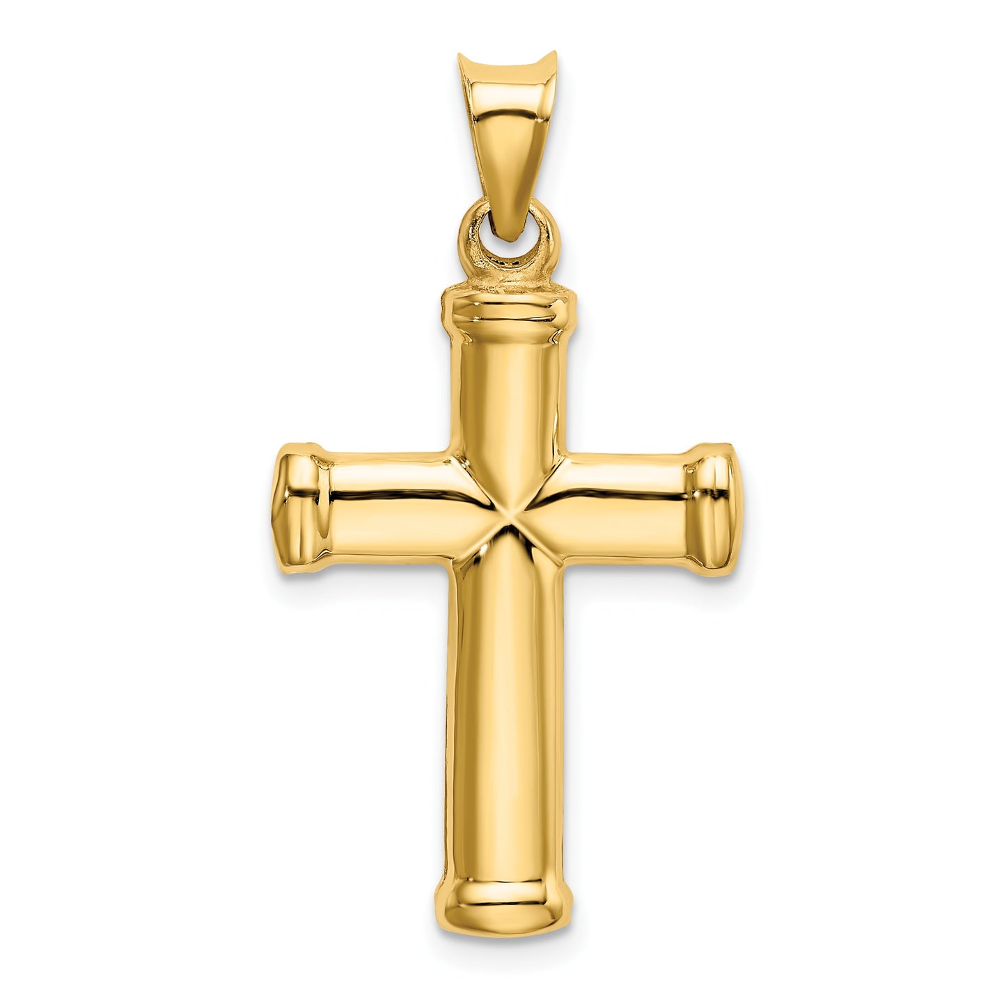 14k Polished Stamping Cross Pendant