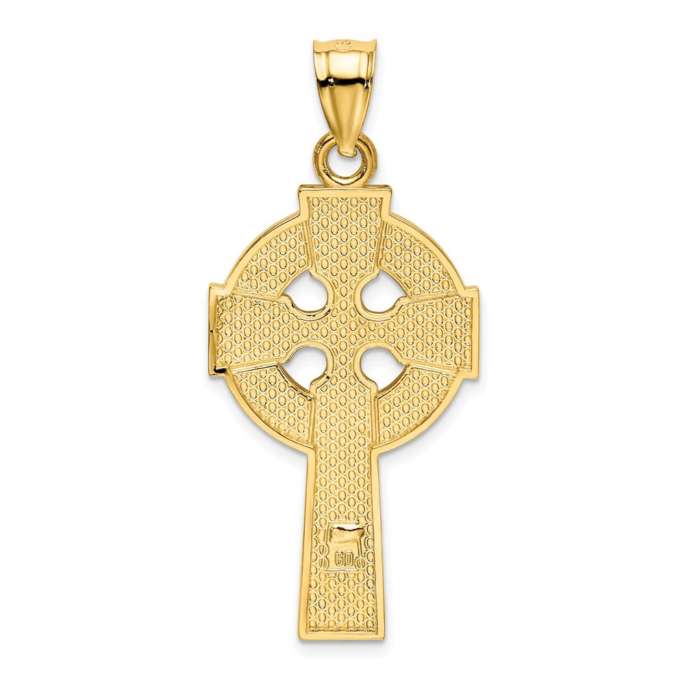 14k Polished Celtic Cross Pendant