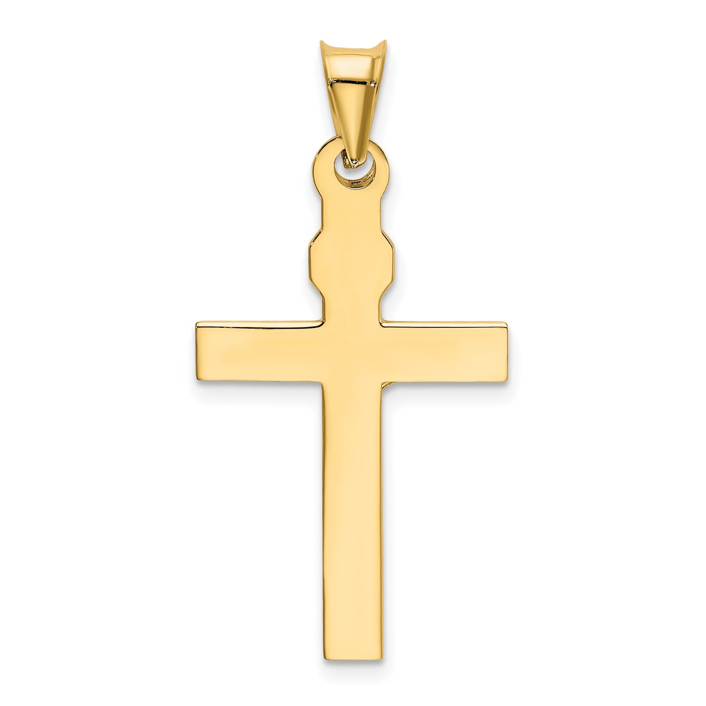14k Two-Tone and White Rhodium INRI Crucifix Pendant