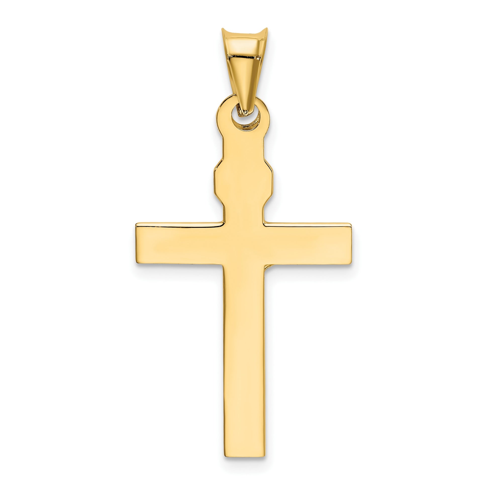 14k Two-Tone and White Rhodium INRI Crucifix Pendant