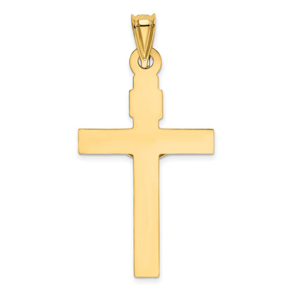 14K Two-Tone and White Rhodium Crucifix Pendant