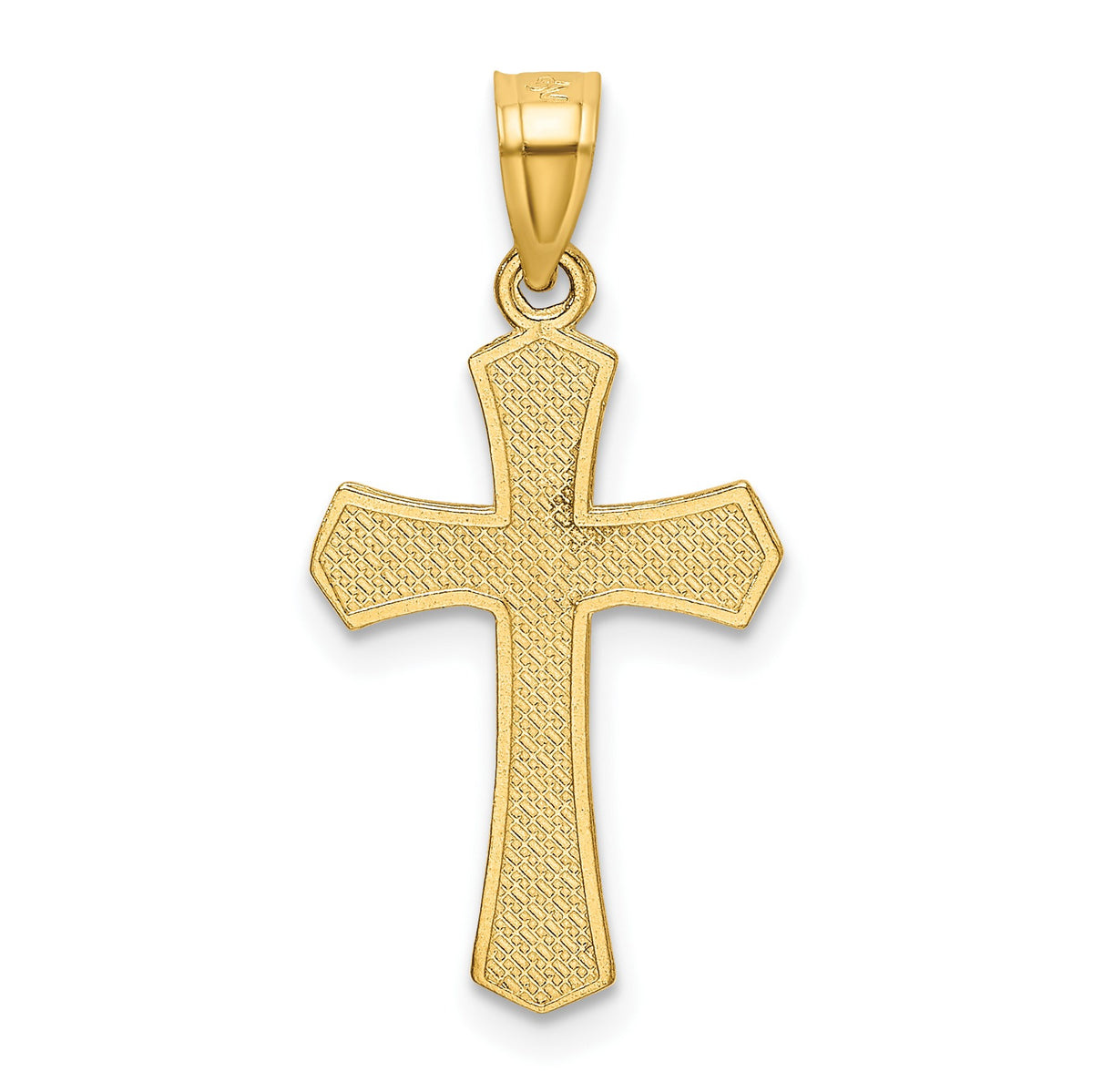 14k Diamond-cut Crucifix Pendant