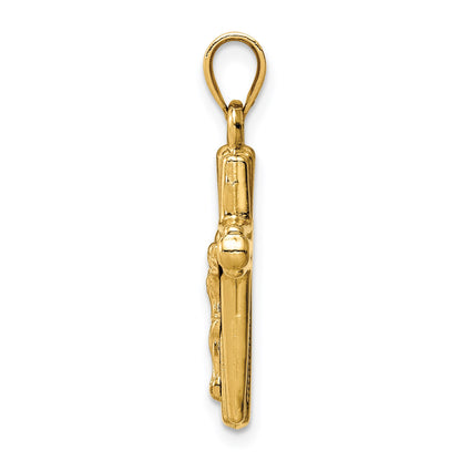 14K Crucifix Reversible to Cross Pendant