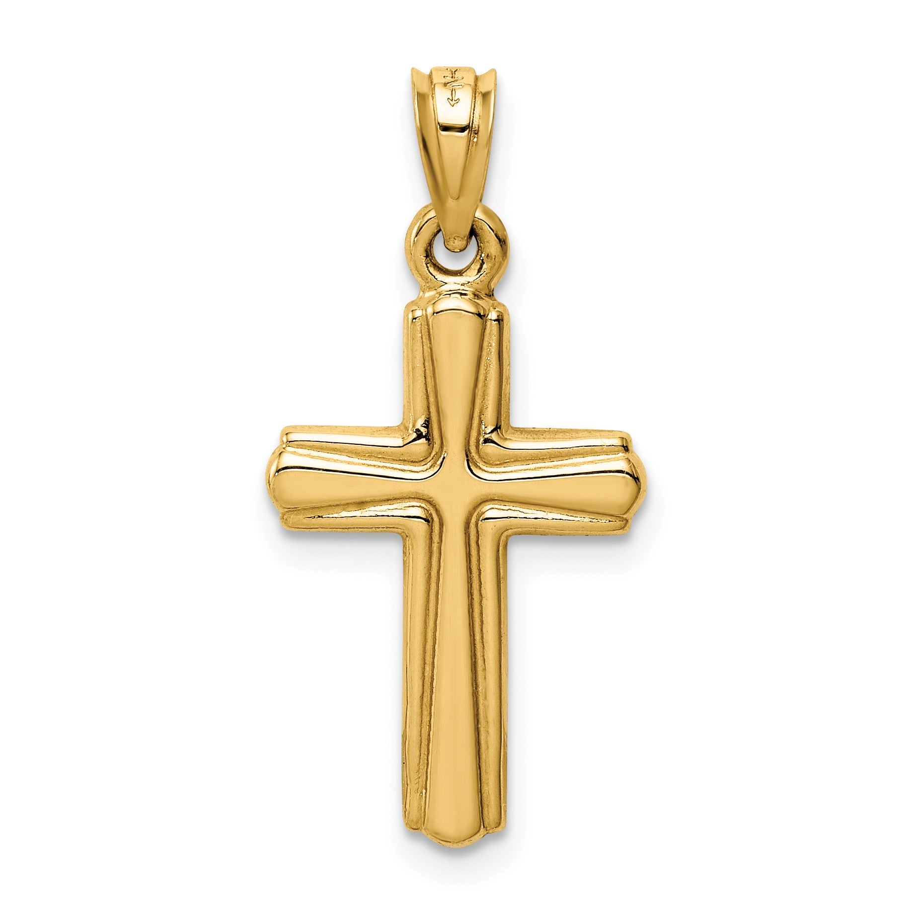 14K Crucifix Reversible to Cross Pendant