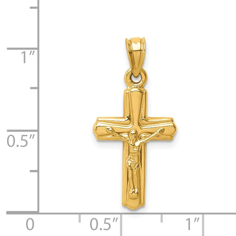 14K Crucifix Reversible to Cross Pendant