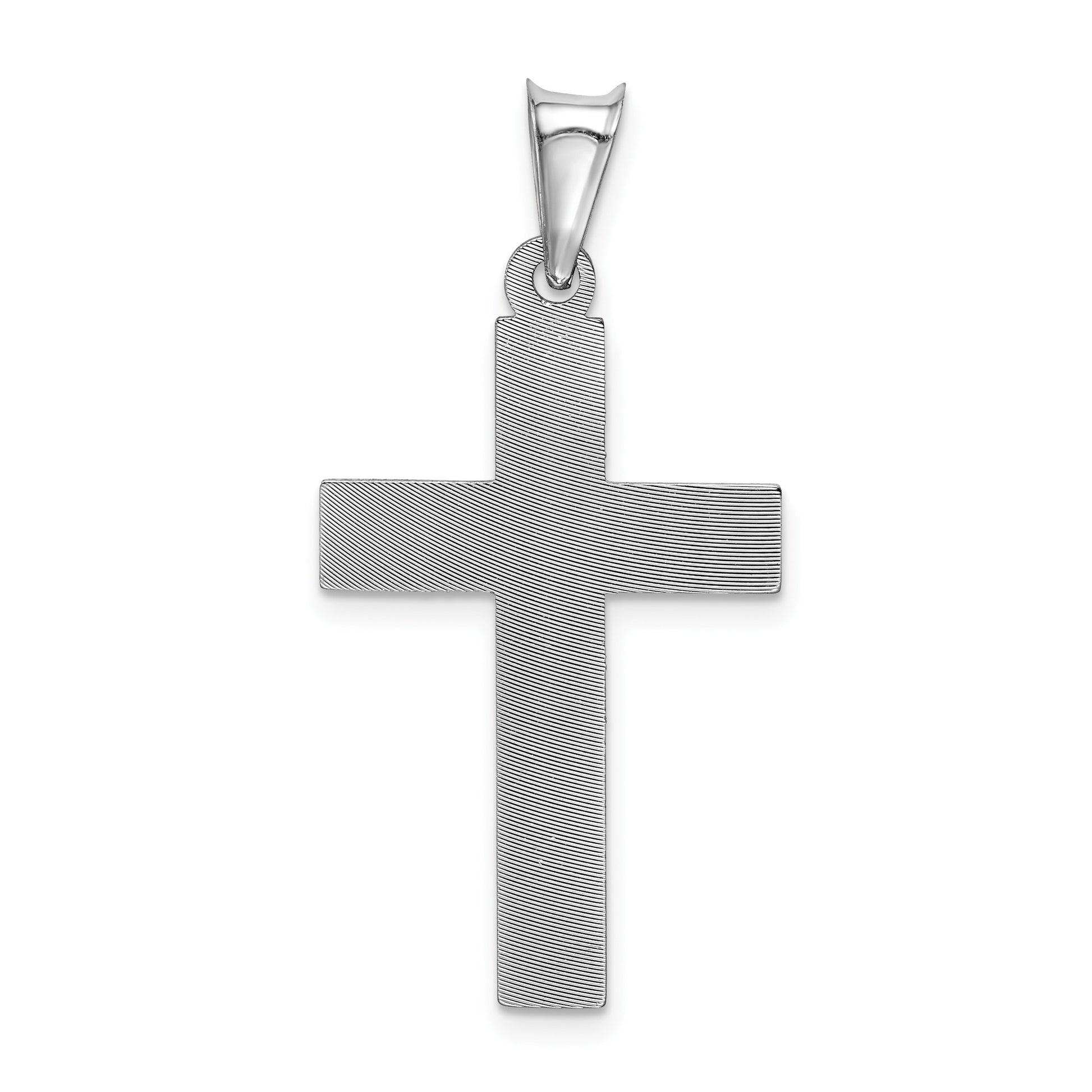 14k White Gold Crucifix Pendant