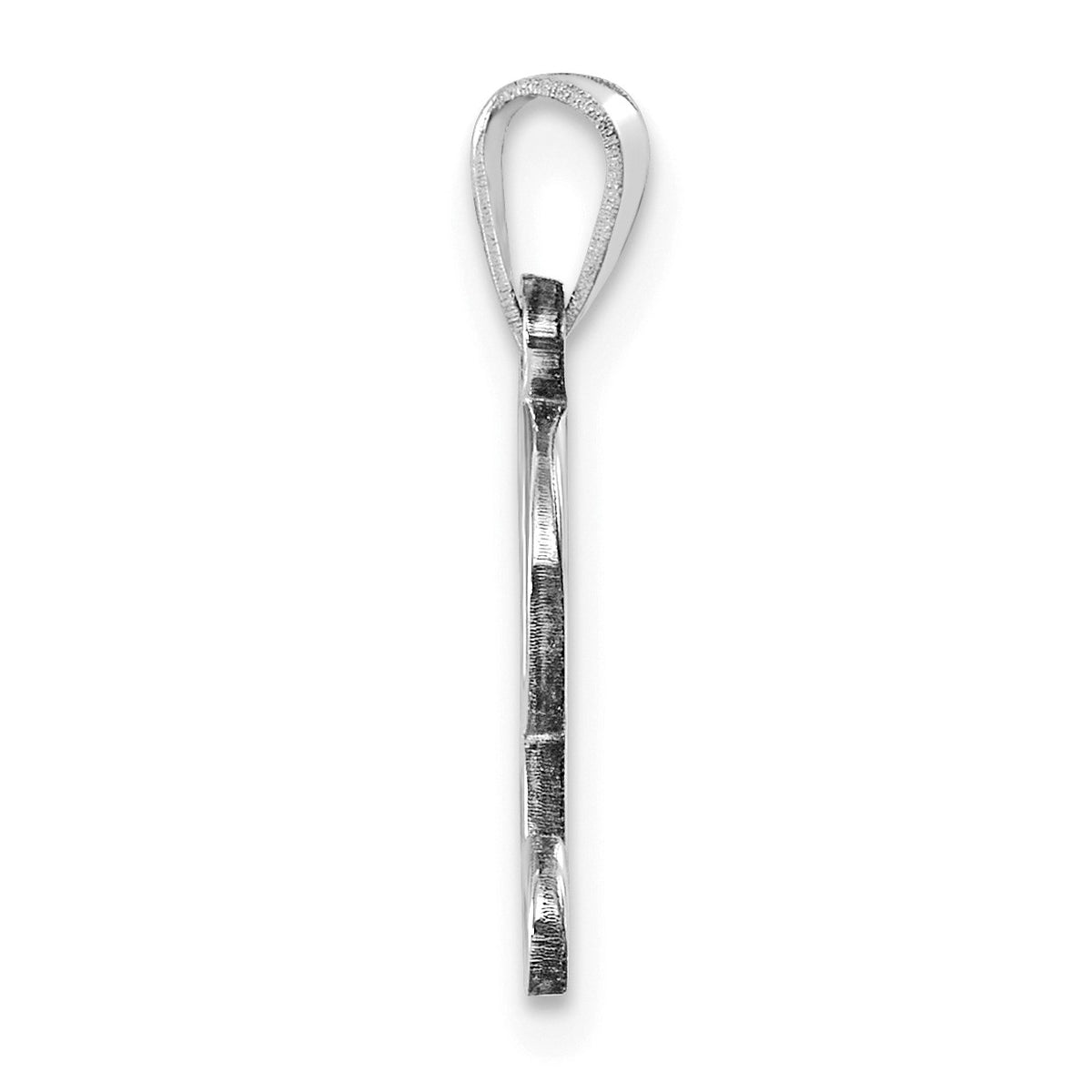 14KW White Gold Script Letter L Initial Pendant