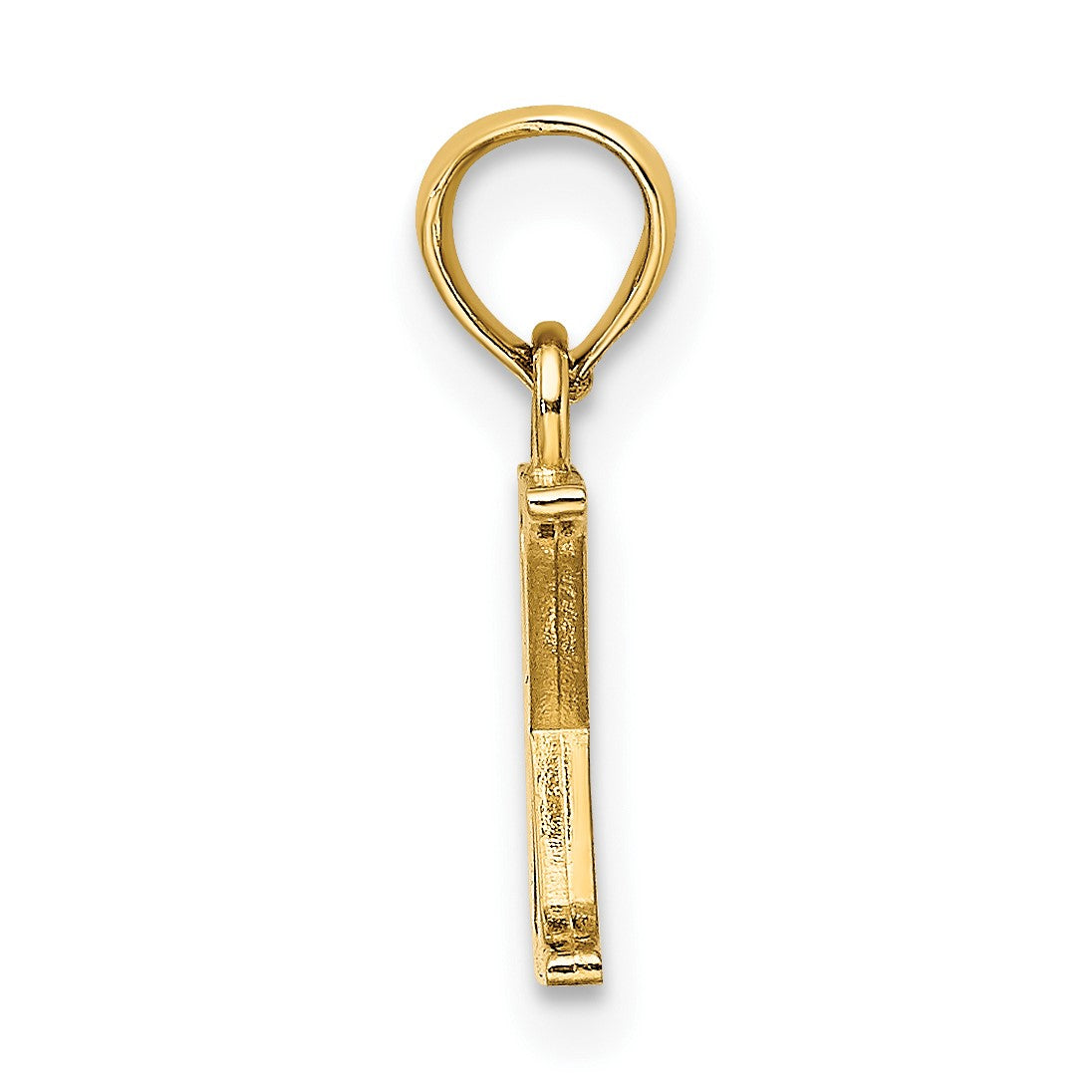 14K Polished Block Letter X Initial Pendant