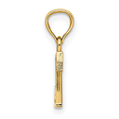 14K Polished Block Letter Z Initial Pendant