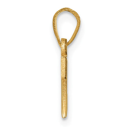 14K Polished Block Letter Z Initial Pendant
