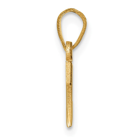 14K Polished Block Letter Z Initial Pendant
