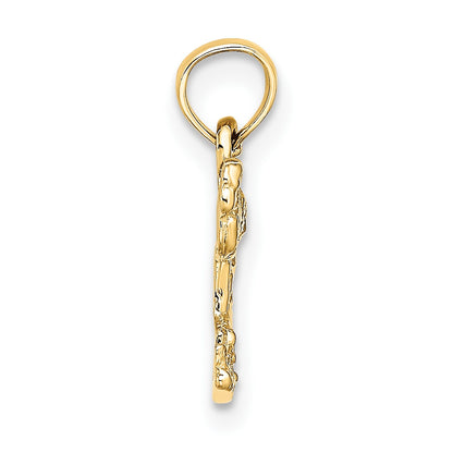 14K Mini Flamingo Charm