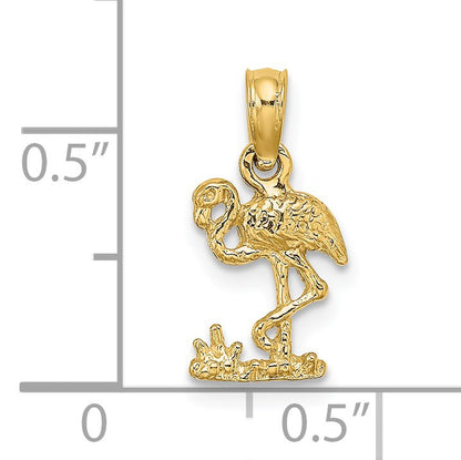14K Mini Flamingo Charm
