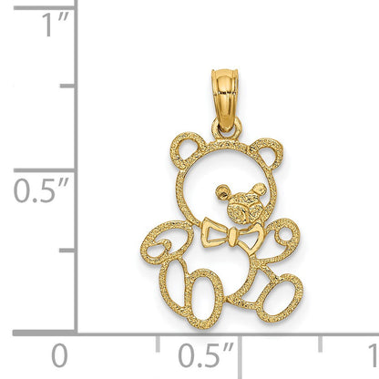 14K Cut out Teddy Bear Charm