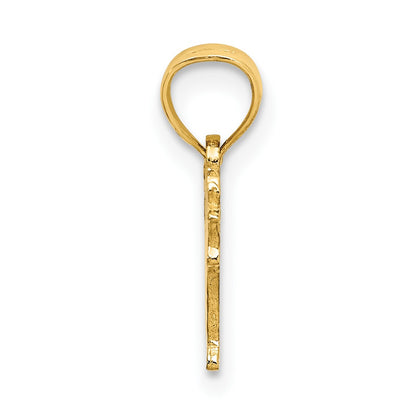 14K Flat and Textured Cow Charm