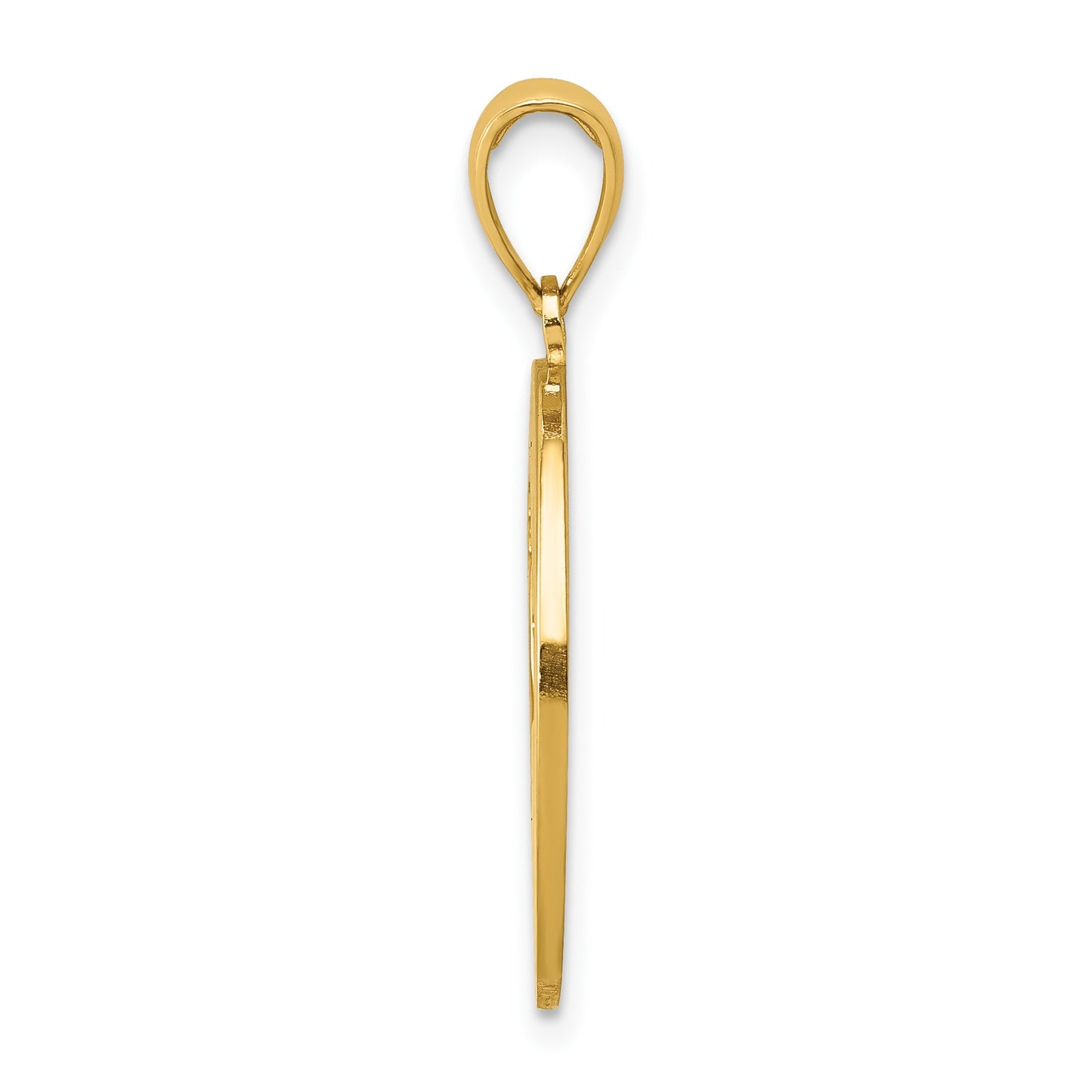 14K MY BEST FRIEND with Cut-out Dog Charm