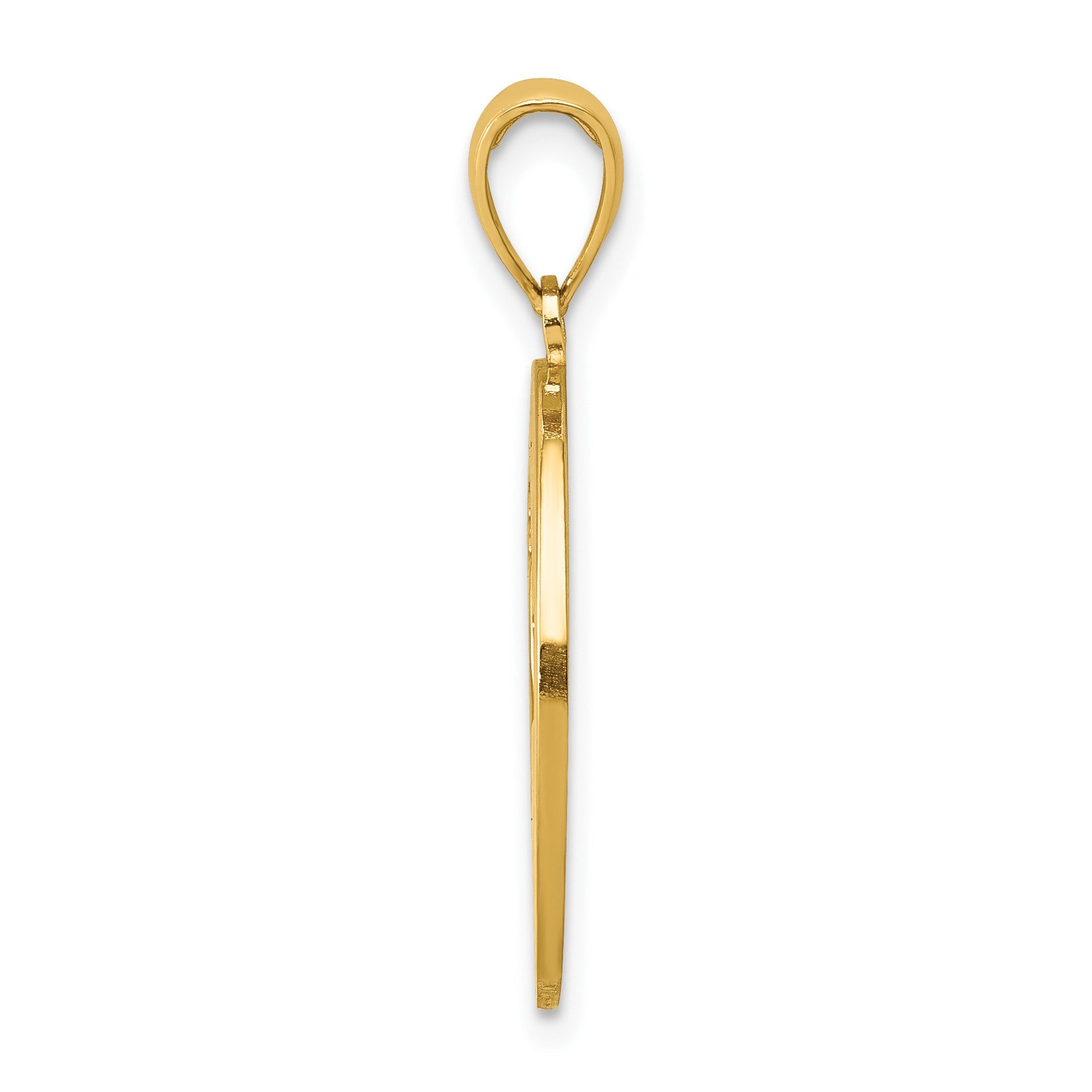 14K MY BEST FRIEND with Cut-out Dog Charm