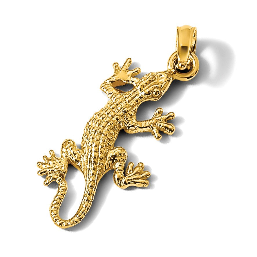 14K 2-D Lizard Charm