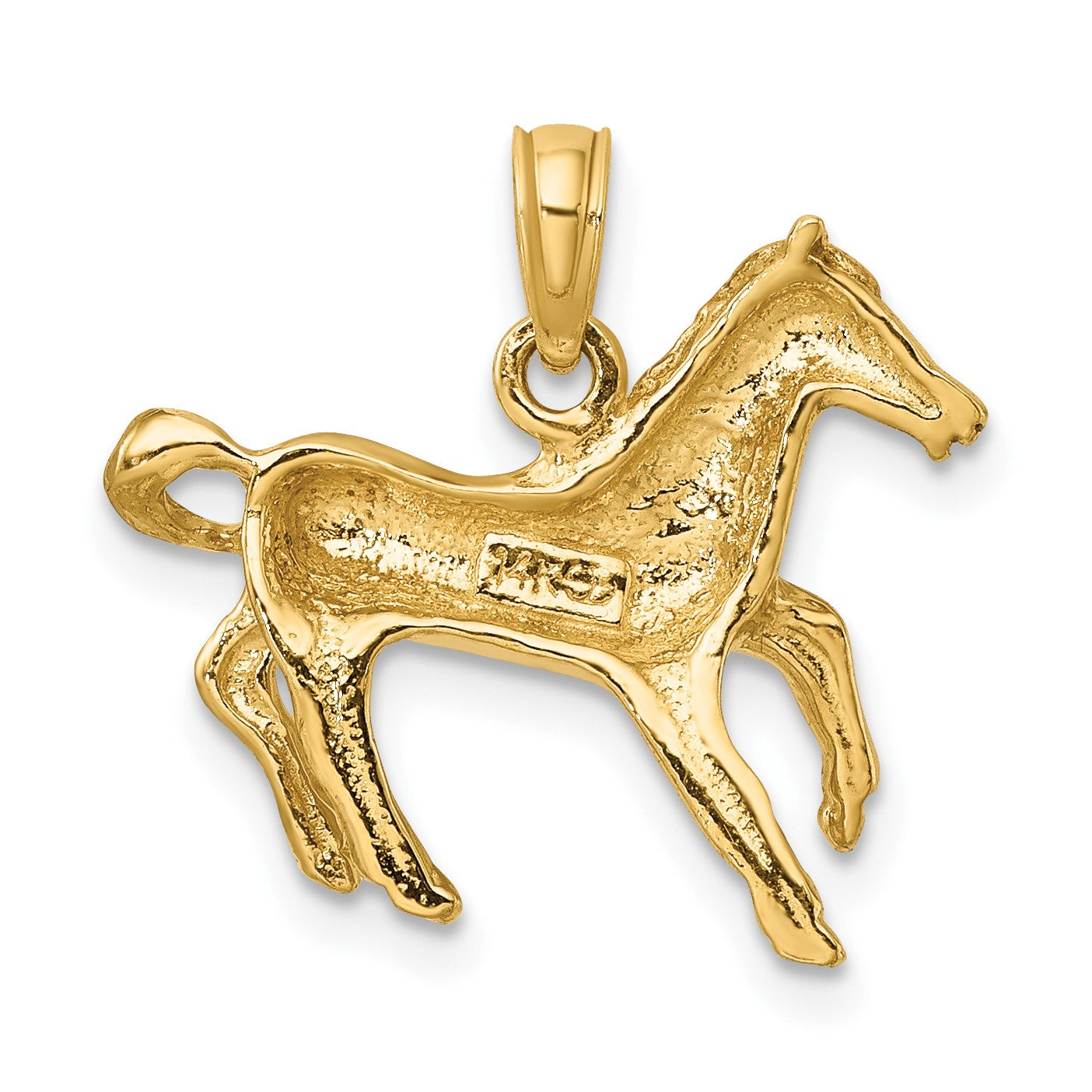 14K Cantering Horse Charm