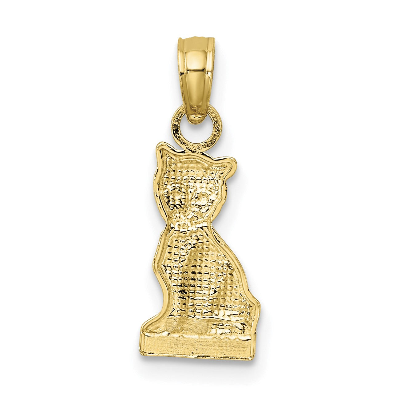 14K Mini Sitting Kitten Charm