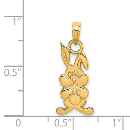14K Cartoon Rabbit Charm