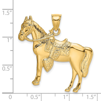 14K Horse with Saddle Charm