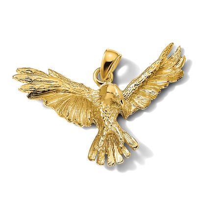 14K Eagle Flying Charm