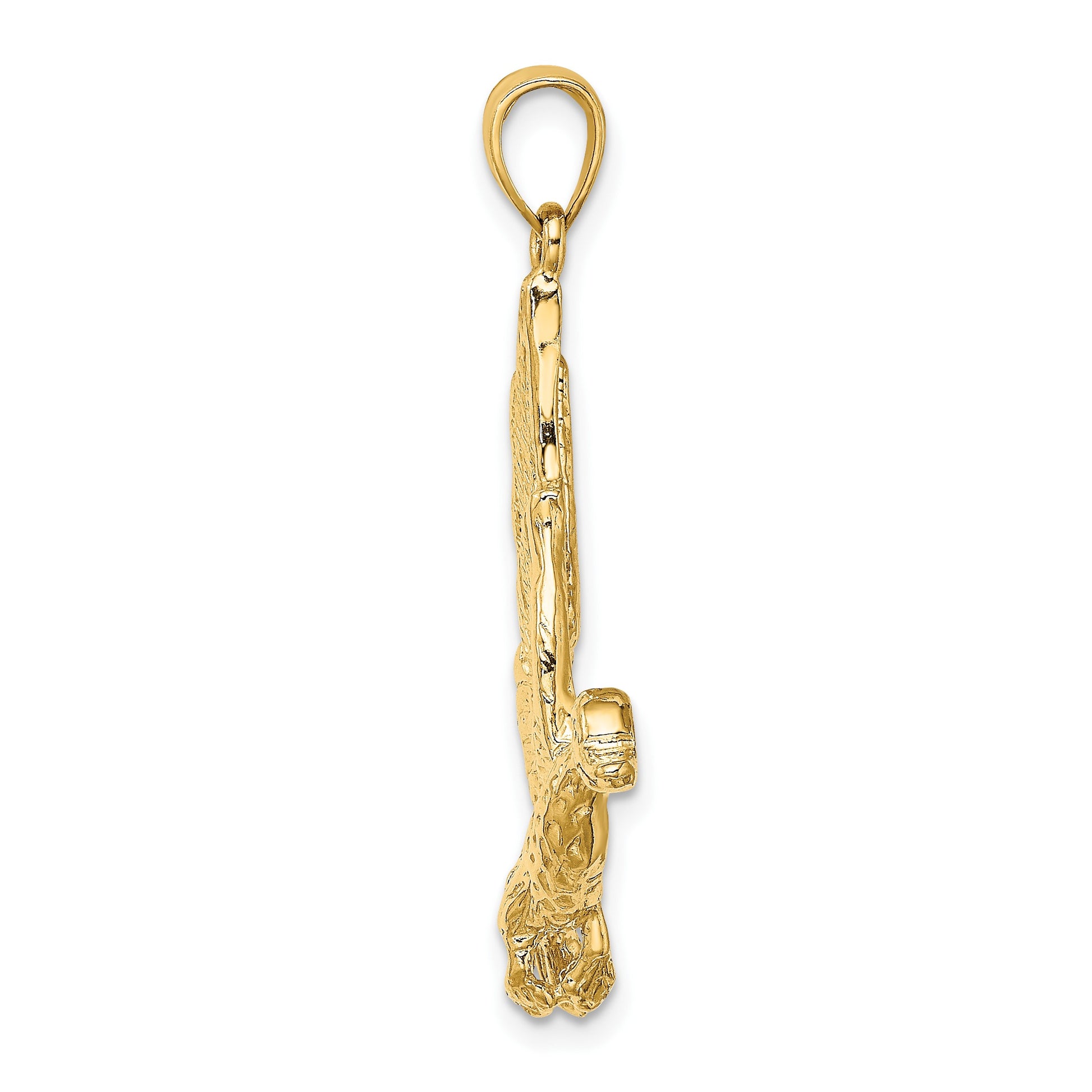 14K Flying Mallard Duck Charm