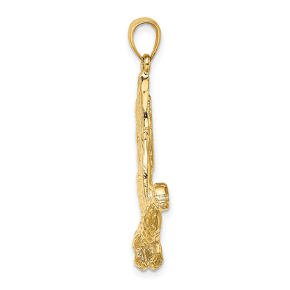 14K Flying Mallard Duck Charm