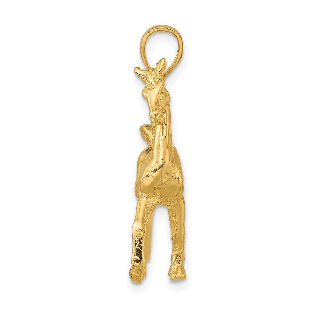 14K 3-D Polished Horse Charm