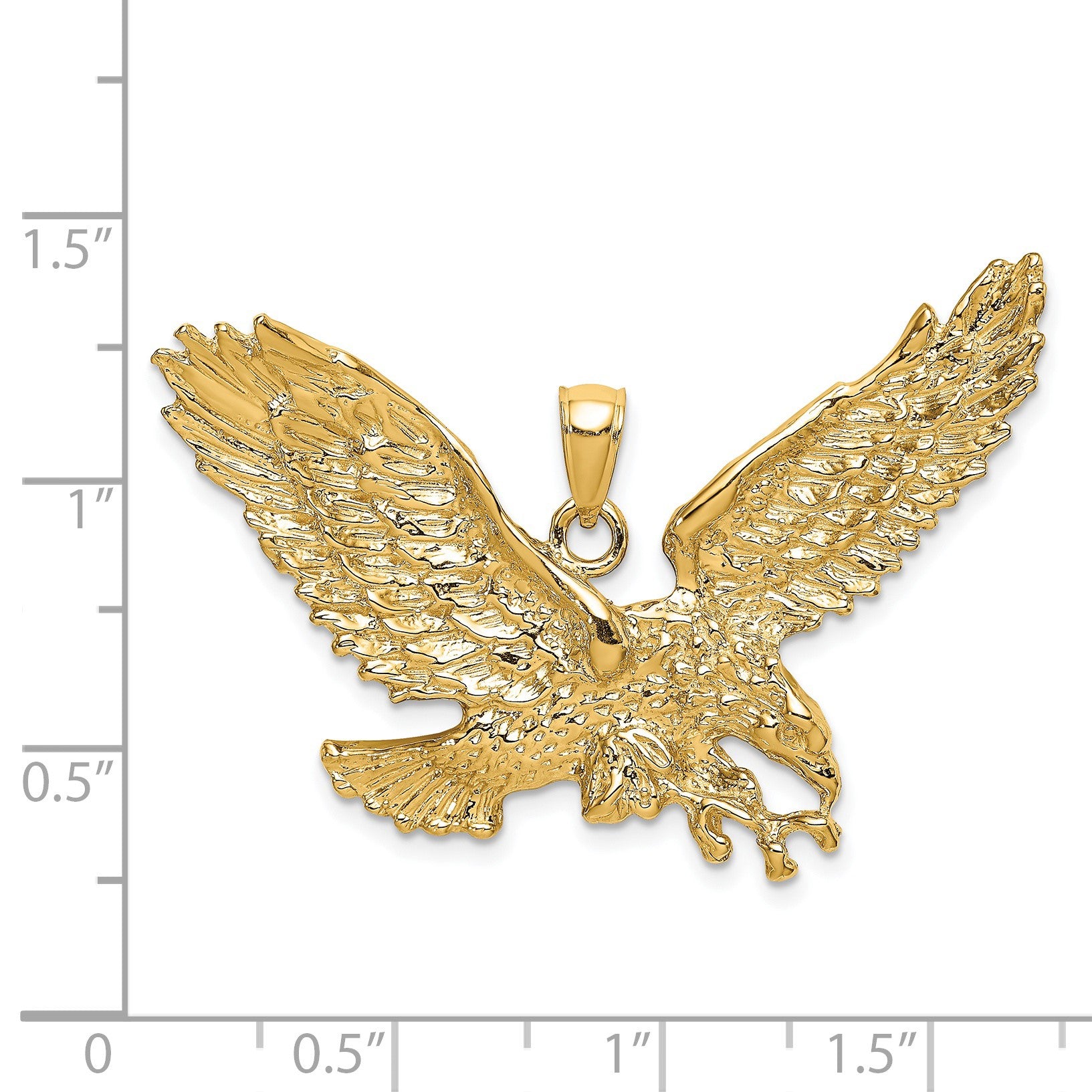 14K Eagle with Beak Touching Claws Charm