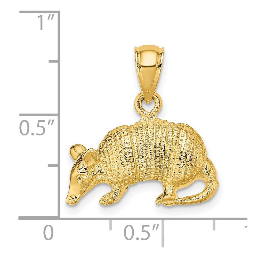 14K 3-D Armadillo Charm