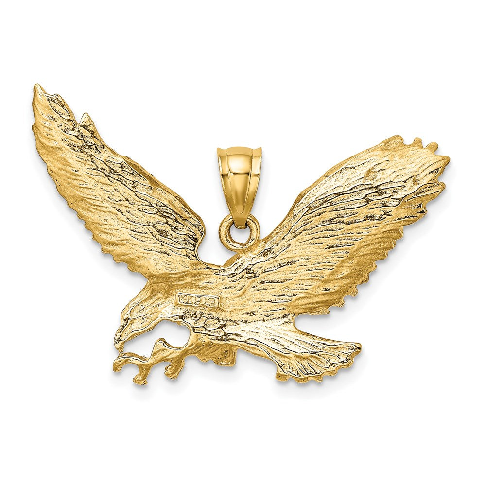 14K Eagle w/Beak Touching Claws Charm