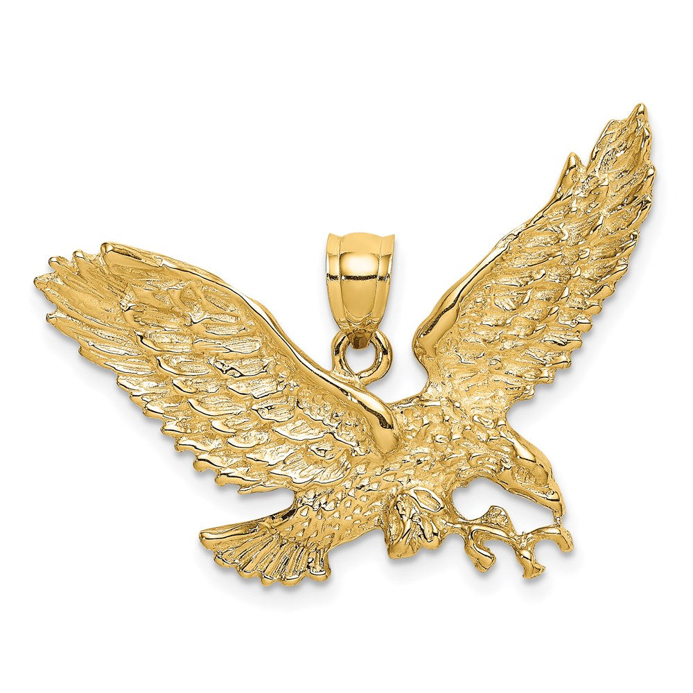 14K Eagle w/Beak Touching Claws Charm