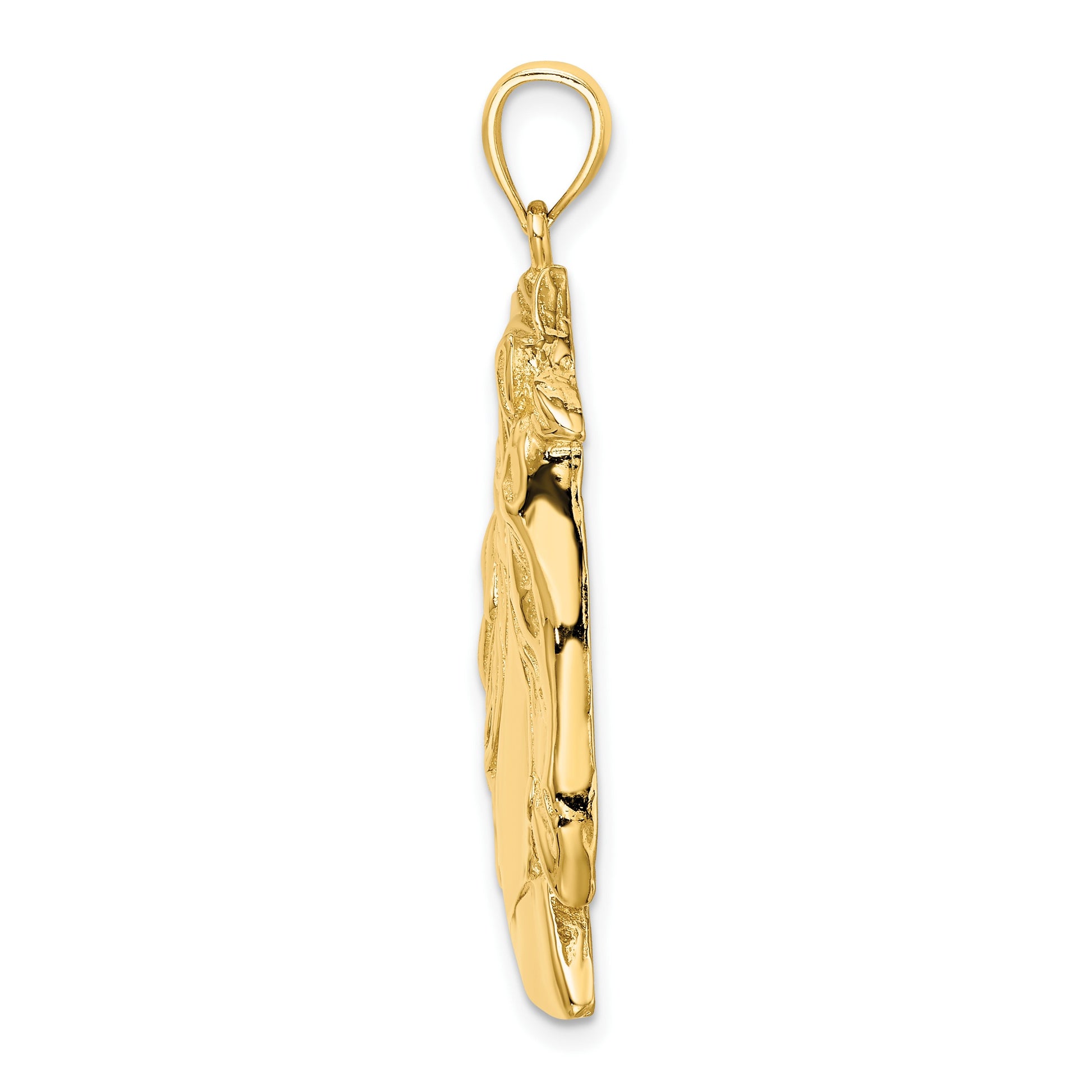 14K Horse Head with Long Mane Charm