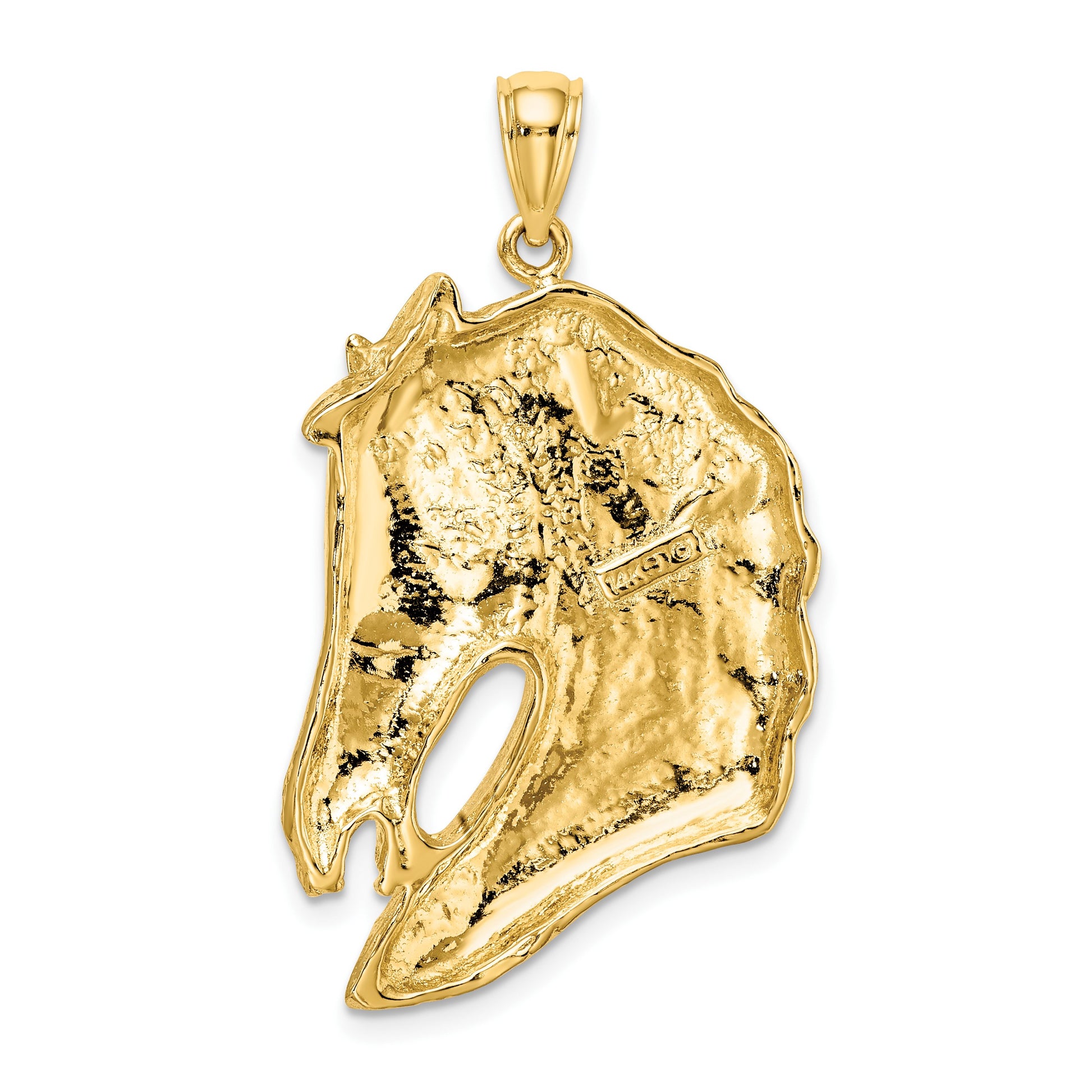 14K Horse Head with Long Mane Charm
