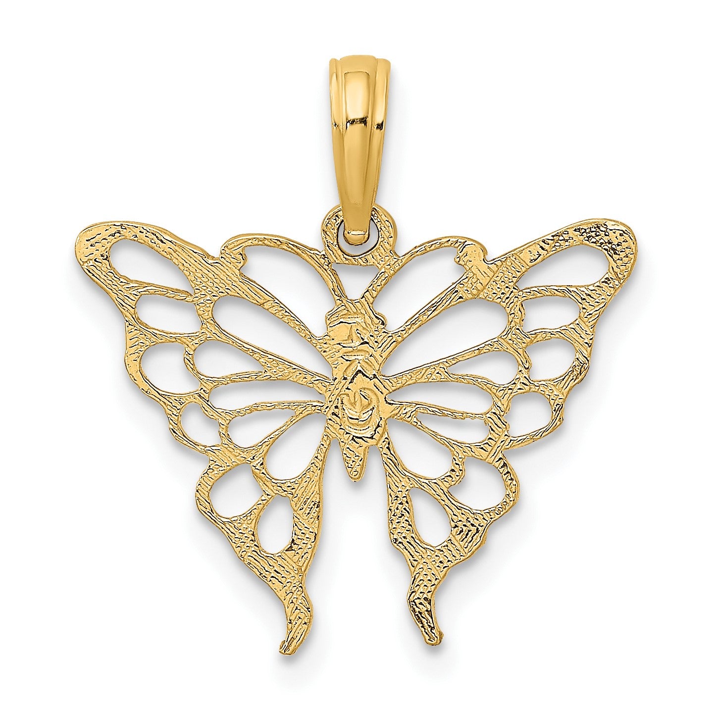 14K Filigree Butterfly Charm