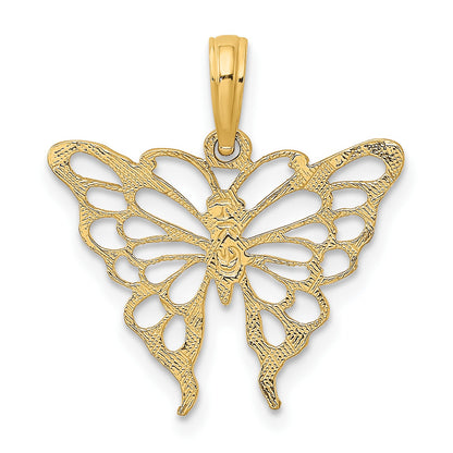 14K Filigree Butterfly Charm