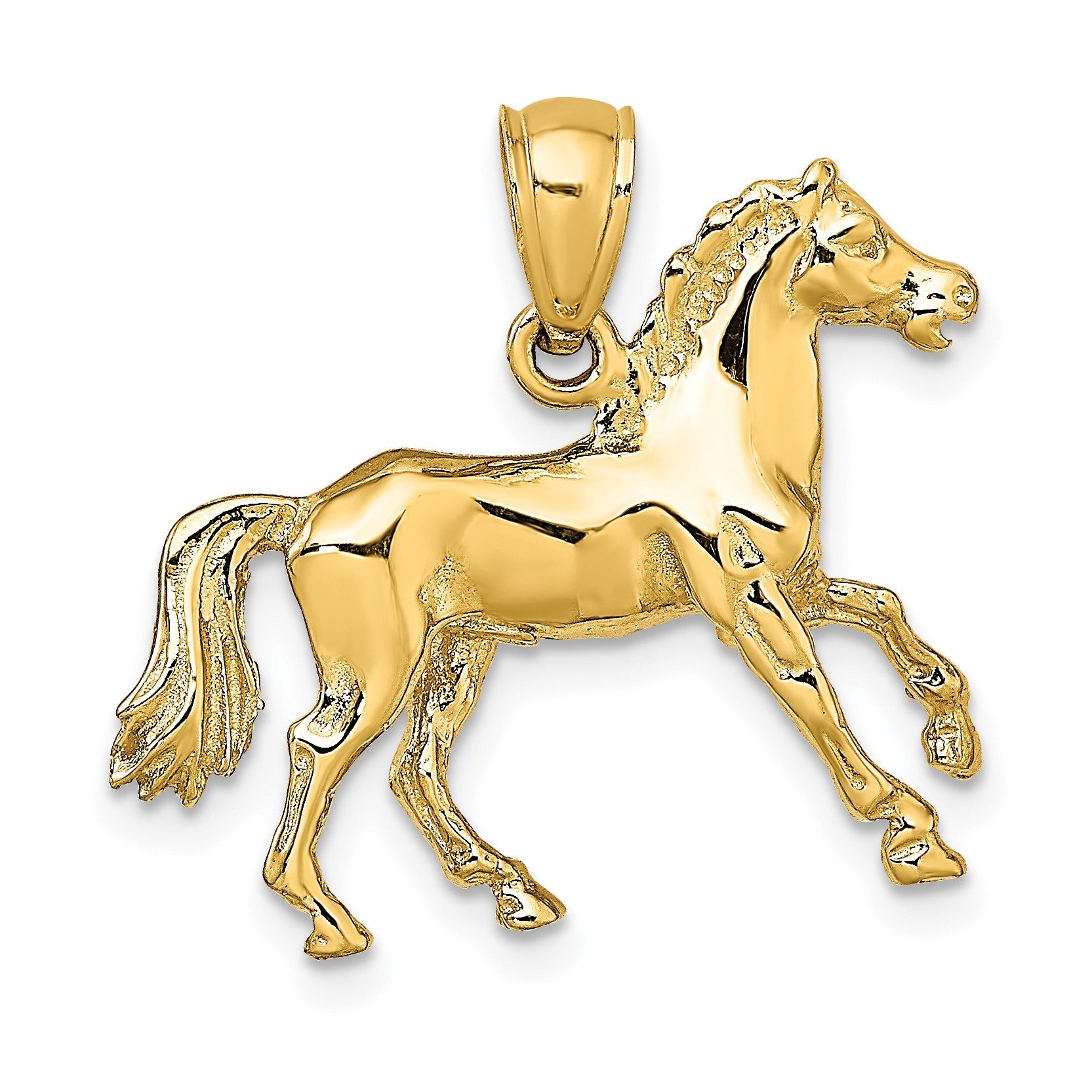 14K 3-D Horse Charm